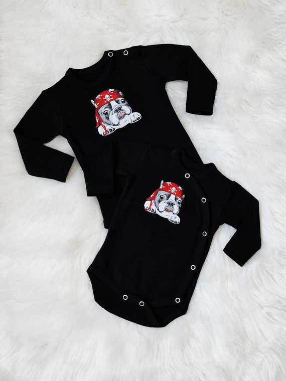 Body z długim rękawem Pirat Bambarillo czarny