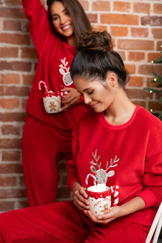 Piżama damska Harriet Sensis - czerwony