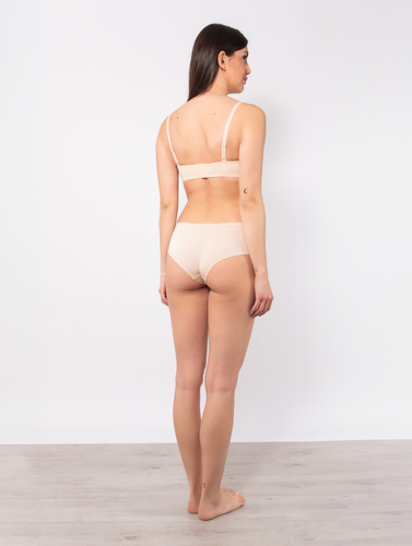 Biustonosz 2550 bandeau – bezszwowy, z fiszbinami i silikonem Sielei beżowy 