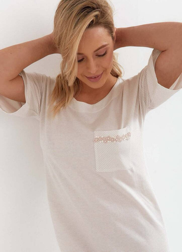 Koszula nocna 234  Cana- beżowy