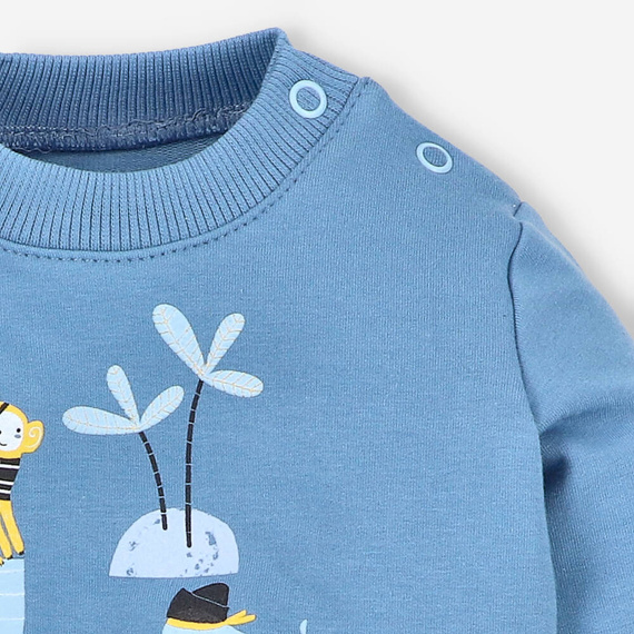 Bluza dresowa z bawełny organicznej Piraci Nini niebieski