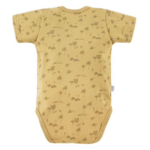 Body rozpinane z krótkim rękawem Sahara Eevi - żółty