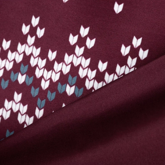 Matt Eurofirany Pościel świąteczna z mikrowłókna bordowy– zdobiona nadrukiem w stylu skandynawskim