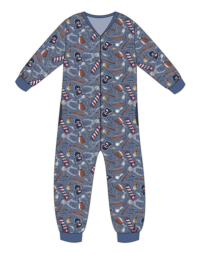 Cornette Piżama Chłopięca Kombinezon 185,186/125 Barber Cornette - jeans