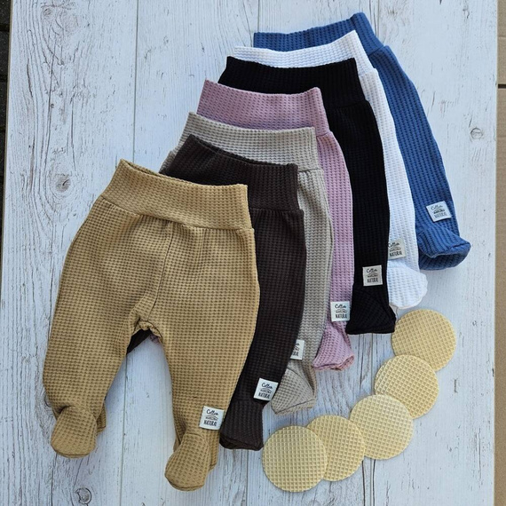 Półśpioch niemowlęcy "Natural Waffel" Makoma denim