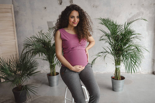 Koszulka ciążowa i do karmienia Milk Top Milk&Love rose brown