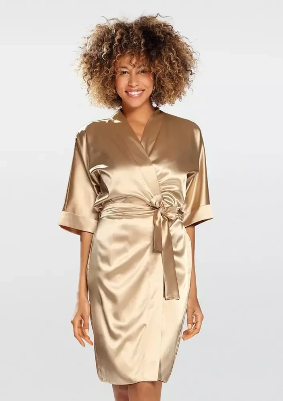 Podomka damska satynowa 100 Dkaren - jasny brąz