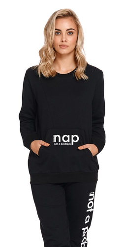 SPO.4238 Spodnie dresowe ciążowe Doctor Nap - black