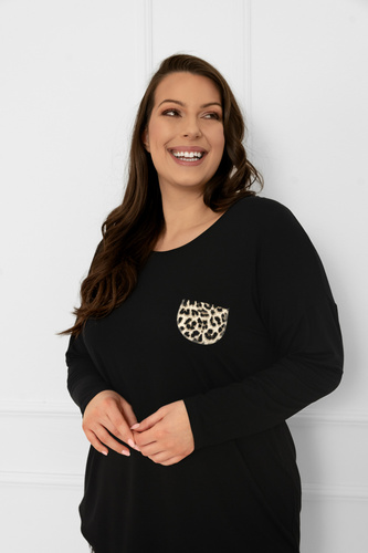 Wiskozowa piżama damska Kenia Italian Fashion – koszulka + spodnie panterka