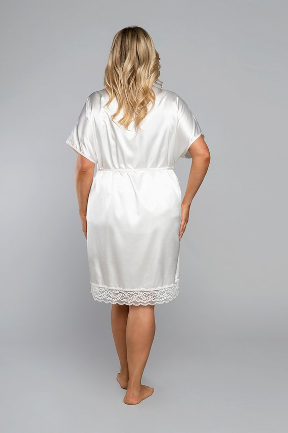 Szlafrok krótki rękaw Dotyk Italian Fashion - ecru