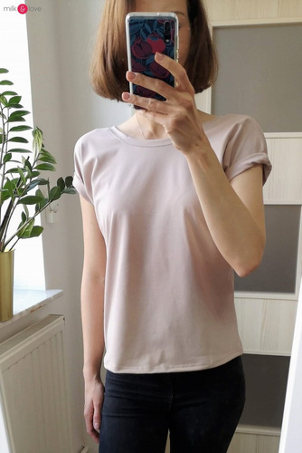 Bluzka ciążowa i do karmienia z krótkim rękawem Two Ways Milk&Love dusty cedar