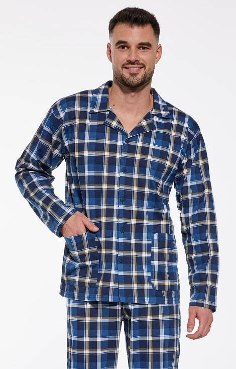 Piżama męska rozpinana 905/167 Dylan Cornette granatowy