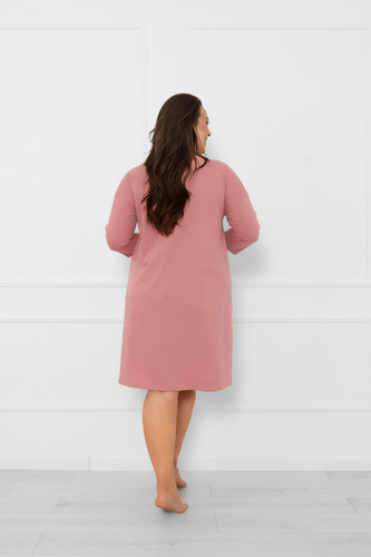 Damska koszula nocna Akita – bawełna, długość do kolan, rękaw 3/4 Italian Fashion