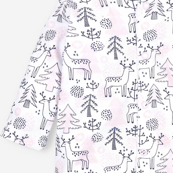 Pajacyk z bawełny organicznej Jelonki Nini druk