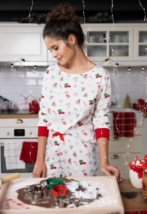 Piżama damska Samantha Sensis - ecru