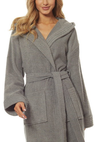 Długi Szlafrok Damski Frotte 2102 L&L - navy 