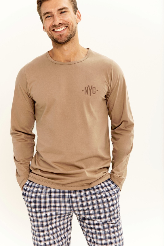 Piżama męska 3298 Rob Taro -brązowy