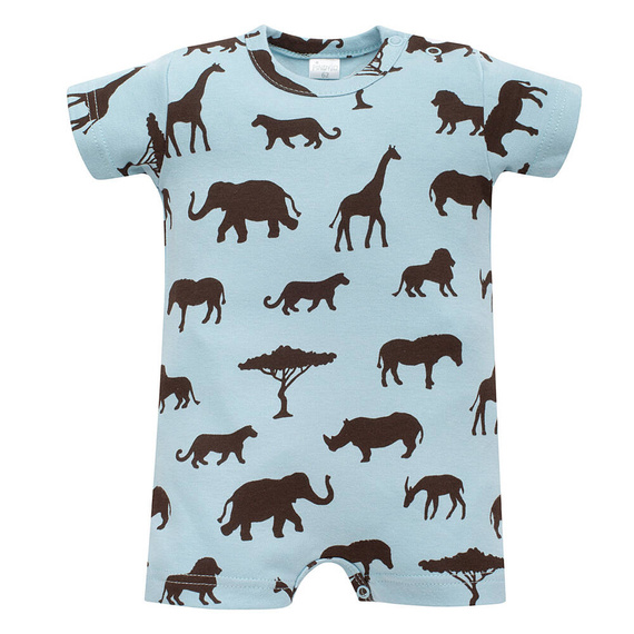 Rampers dla chłopca Safari Pinokio - afryka niebieski