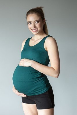 Top damski z wiskozy 022 MIRACLE-butelkowa zieleń