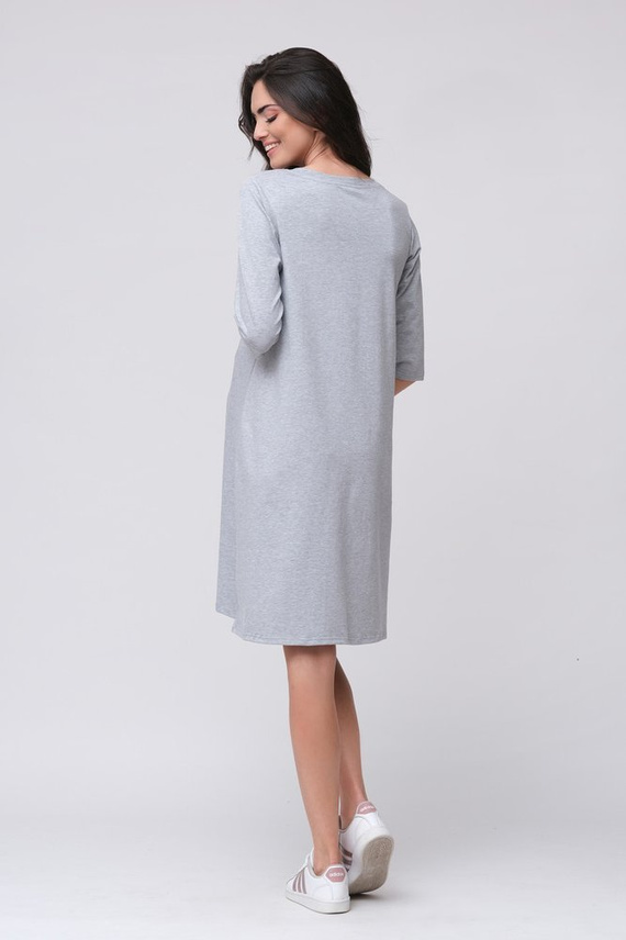 Sukienka ciążowa oversize Cool Mama szary melanż
