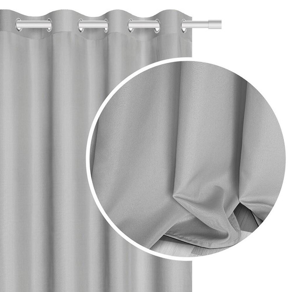 Zasłona gotowa na przelotkach Viva do salonu Spod Igły i Nitki srebrny