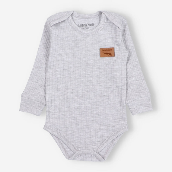 Dzianina prążkowana Body Lagarto Verde - szary