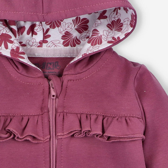 Bluza dresowa z bawełny organicznej Wesoła Panda Nini fioletowy