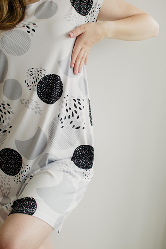 De Lafense 860 Amelia – koszula nocna damska z wiskozy, krótki rękaw