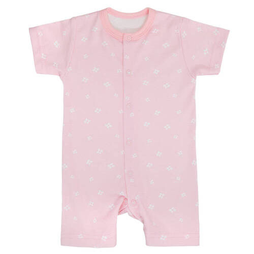 Pajacyk letni rampers Kwiatki Martex różowy