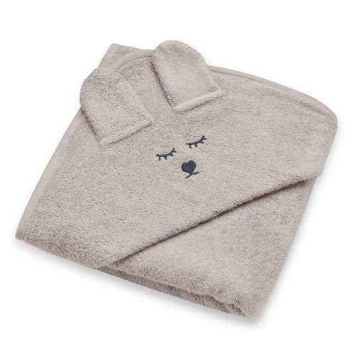 Niemowlęce okrycie kąpielowe z uszami Yosoy - beżowy 