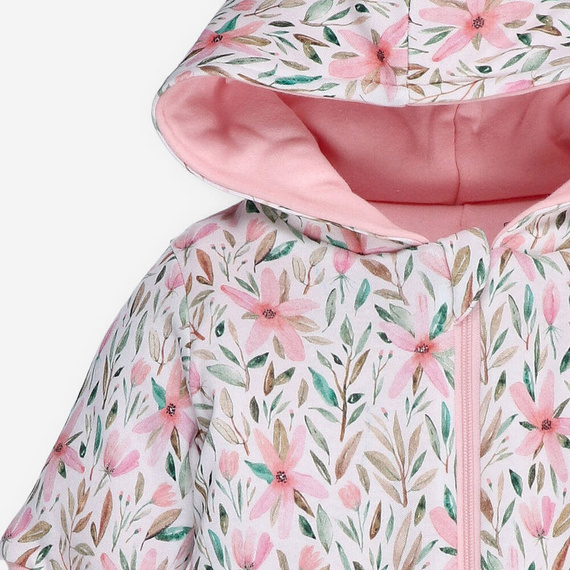 Kombinezon z bawełny organicznej Pink Flowers Nini