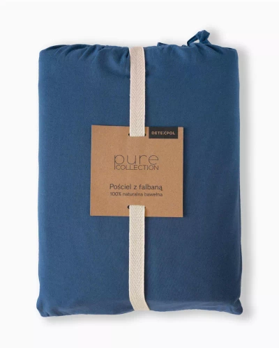 Pościel bawełniana Pure 23 jednobarwna Detexpol denim 