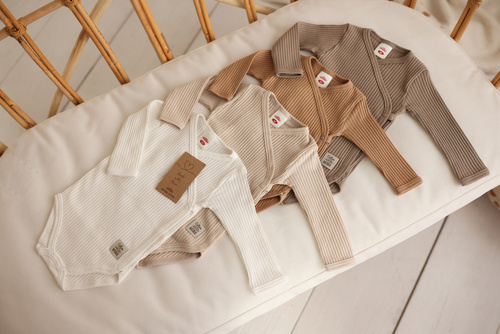 Body dzidziuś z długim rękawem "Natural Harmony" Makoma fango 