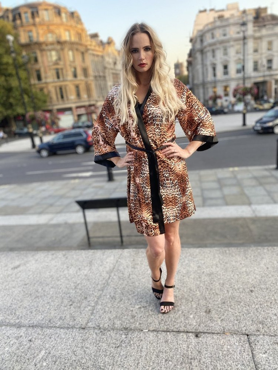 417 Valentina szlafrok damski Forex - beżowy