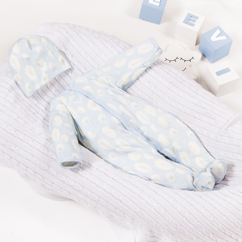 Pajac Bamboo Ewa Klucze - niebieski