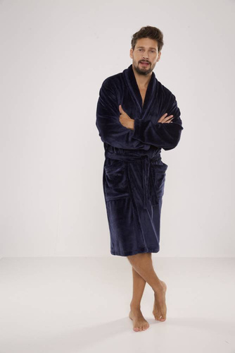 Szlafrok męski 716 Rafael De lafense - granat