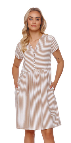 Koszula ciążowa i do karmienia 9928 Doctor Nap - stripes