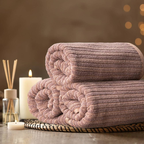 Ręcznik bawełniany Avinion Eurofirany pudrowy/liliowy