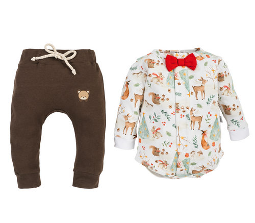 Komplet dla chłopca 3320C Christmas Animals Marija