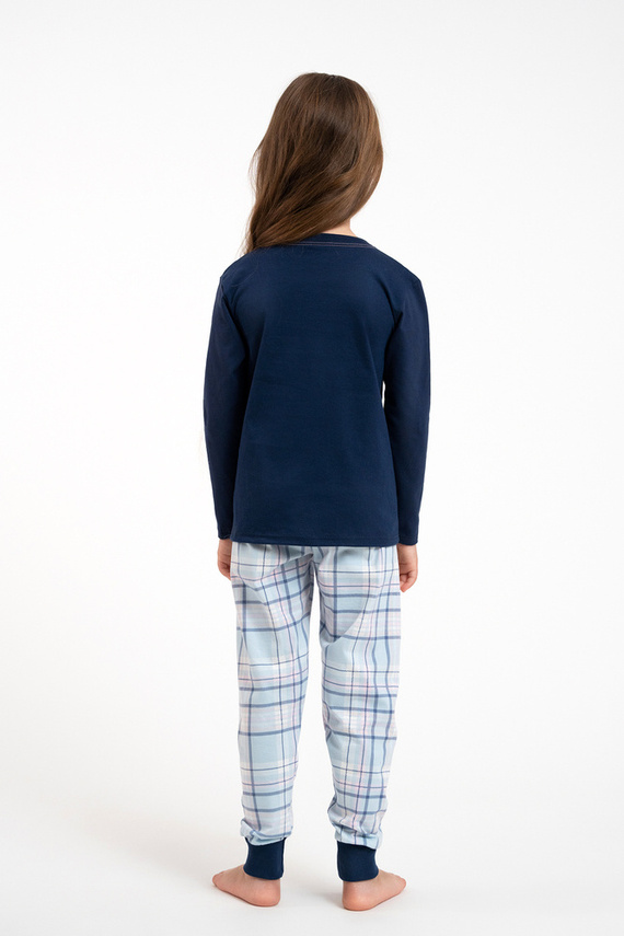 Piżama dla dziewczynki Glamour Italian Fashion - granatowy/druk