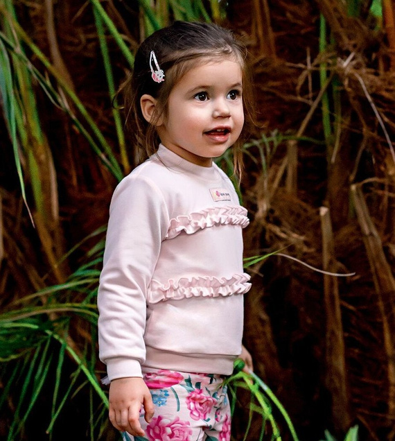 Bluza dresowa "PEONY" Ewa Klucze-  róż