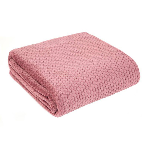 Narzuta z mikrofibry Zoe Eurofirany ciemny róż