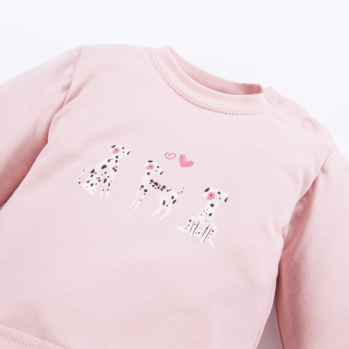 Bluzka dla dziewczynki Dogs & Spots Eevi- różowa