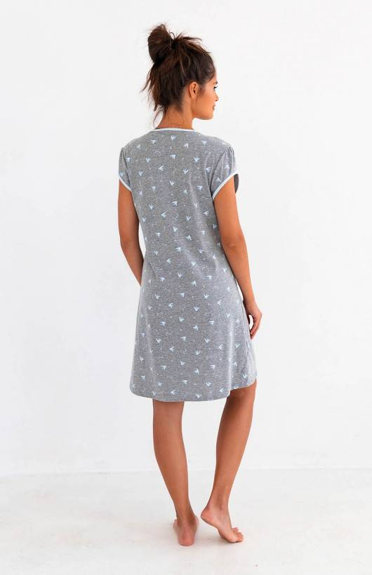 Sensis Koszula nocna Eleanor - szary melanż