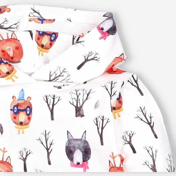 Bluza dresowa z kapturem I love Colors - las