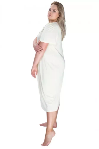 Koszula nocna damska 86584 Diana Summer Mewa kremowy