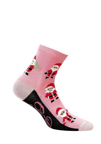 W34.155 Skarpety Świąteczne Dziecięce  Wola 873 pink