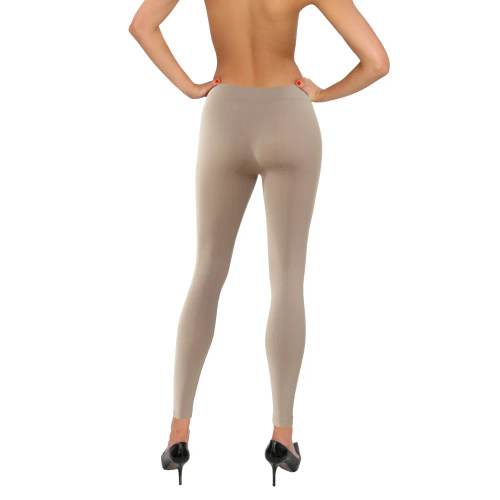 Legginsy Long bezszwowe kryjące długie Sesto Senso cacao 