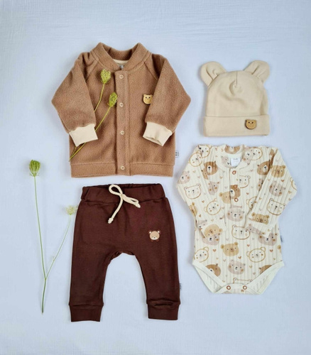 Bluza polarowa 3717P Teddy Marija - brąz