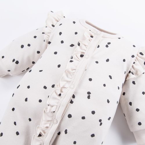 Pajac niemowlęcy Dogs & Spots Eevi - off white